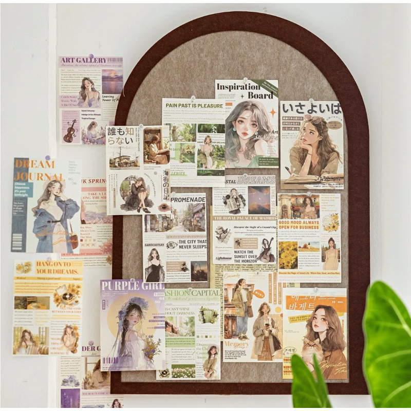 

Sticker Pack This Life Pictorial Series Retro Girl Themed Sticker Book Magazine Sticker Journal Scrapbook DIY Stiker Jurnal Kit