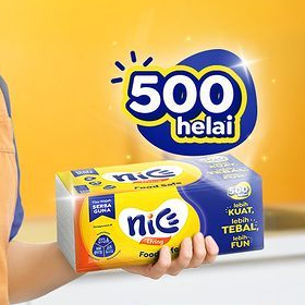 [KECIL] NICE LIVING TISSUE 500 HELAI 2 PLY SOFT PACK - FOOD SAFE FACIAL TISUE TISU WAJAH