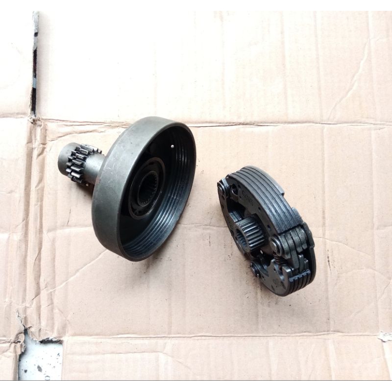 sproket set kampas ganda grend supra x lama seken original