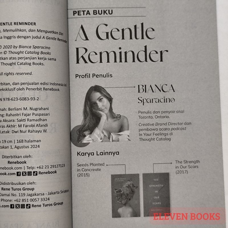 RB Buku Original A Gentle Reminder - Bianca Sparacino (Renebook)