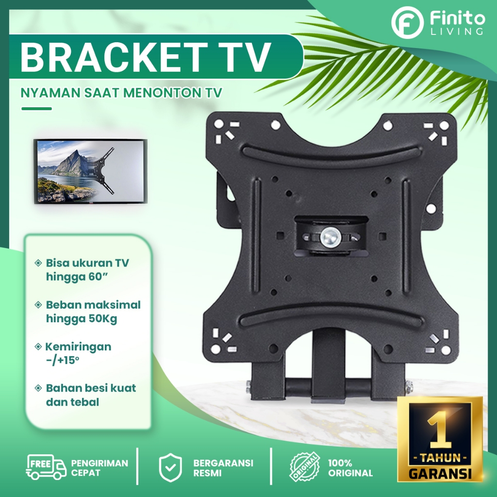 Bracket TV LED Dinding Terlaris  / Penyangga TV Dinding Besi  43 40 32 29 24 21 17 inch  KOKOH & BER