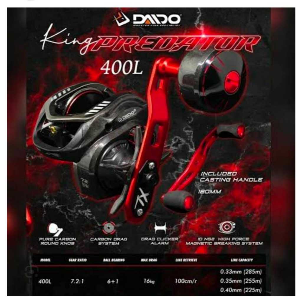 Reel Baitcasting Daido Predator 400L SW
