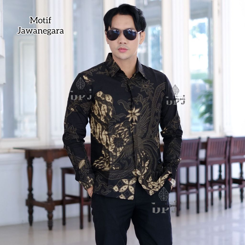 Kemeja Batik Slimfit Motif JAWANEGARA HIJAU batik pria kondangan kerja kemeja Batik pria Nyaman
