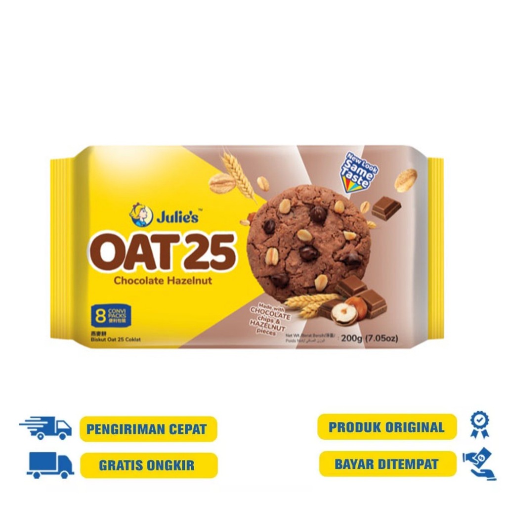 

Julies Oat 25 Chocolate Cookies/Hazelnut and Chocolate Chips 200gr