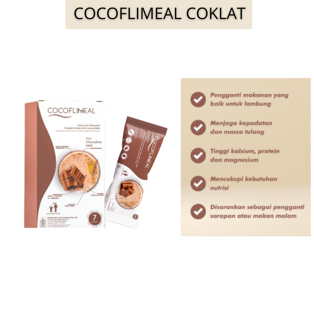 

Cocoflimeal Choco Taro Isi 7 Sachet minuman kesehatan tubuh