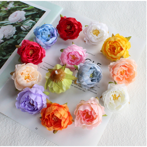 Bunga Peony Mini Artificial Putik Benang Sari Hiasan Mahar Hantaran Craft