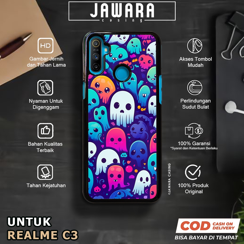 Case Realme C3 Casing Realme C3 [HLWN] Premium Case Glossy Case Hp Realme Jawara Casing Hp Realme C3