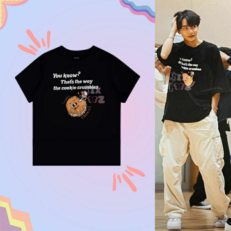 Jeonghan Seventeen outfit The Cookie Crumbles Tshirt kaos seventeen korean oversize