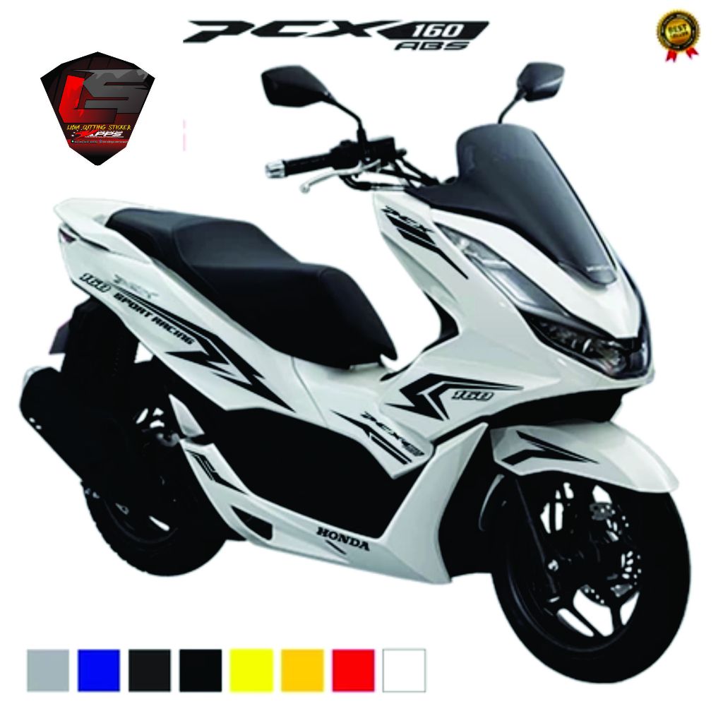 STRIPING NEW PCX 160 PUTIH 02 CUTTING STICKER VARIASI ORACAL