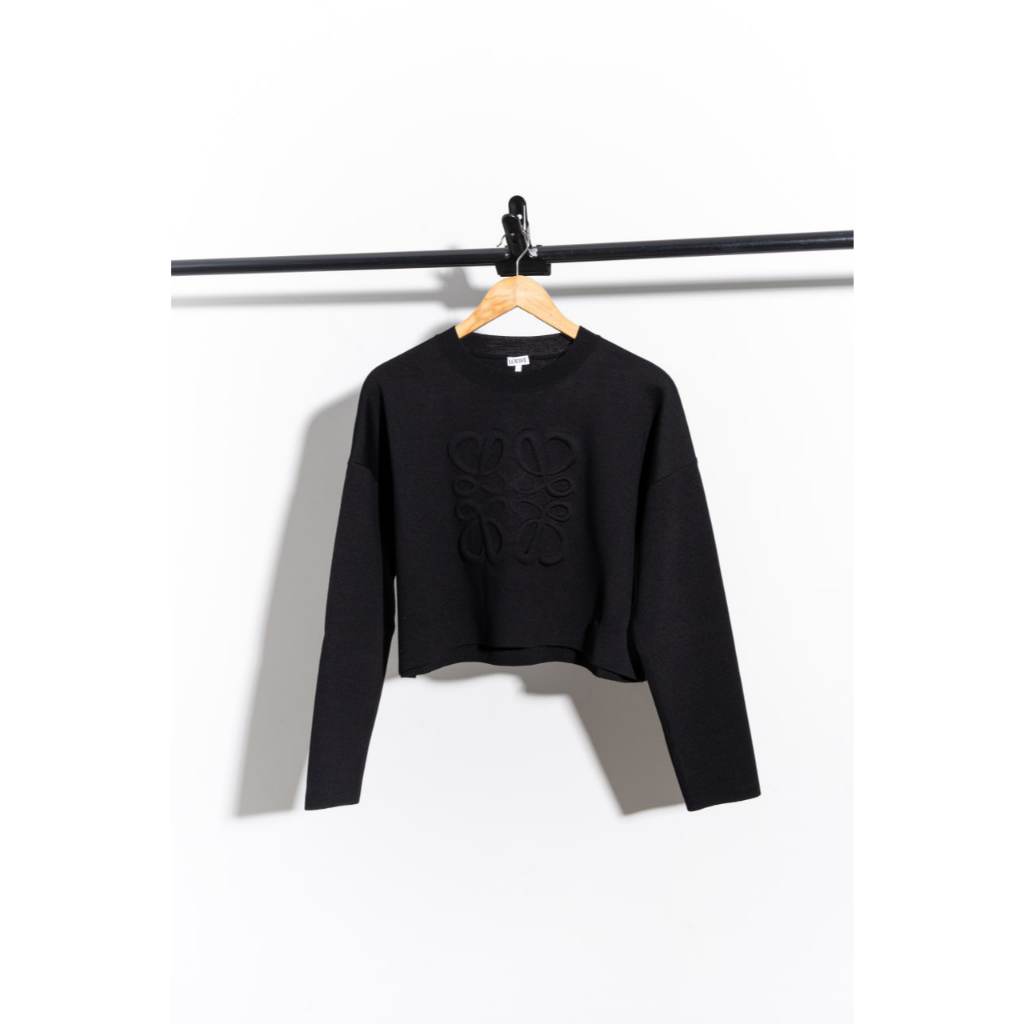 LOEWE Padded anagram cropped sweater