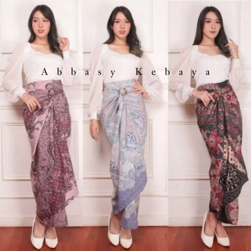 Rok lilit batik modern motif terbaru / kain batik floral / rok serut batik / Rok Batik Bawahan Kebay