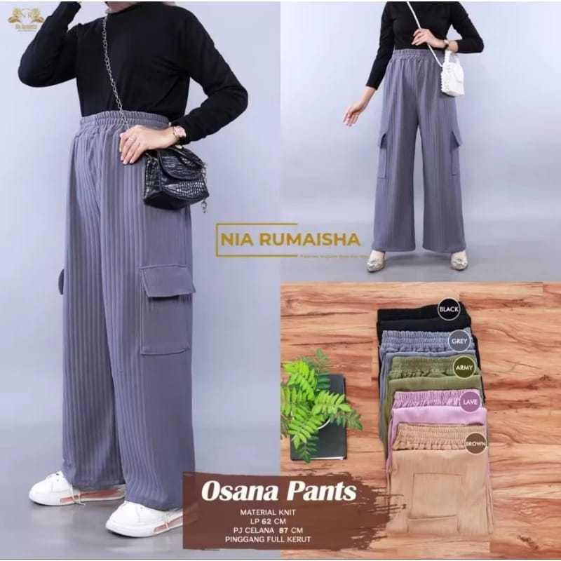 CELANA WANITA HIGHWAIST | KULOT CARGO | CELANA KULOT KNIT CARGO PREMIUM | KULOT CARGO JUMBO