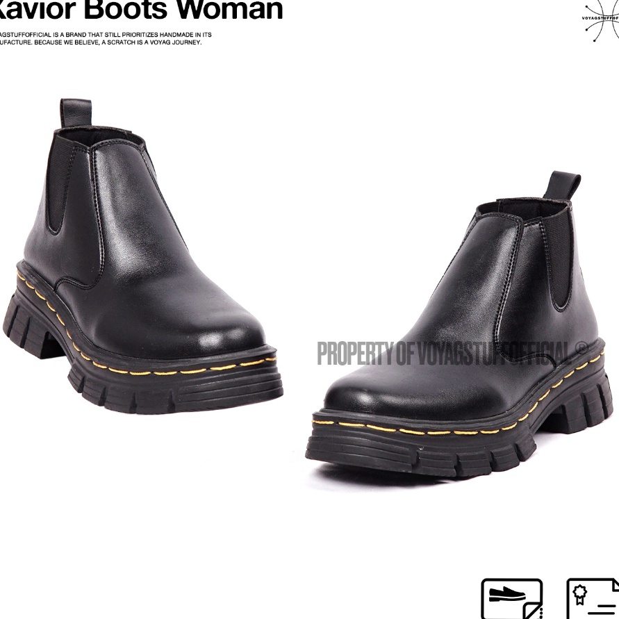 Terbatas Voyagstuffofficial  Xavior Sepatu Boots Woman Black
