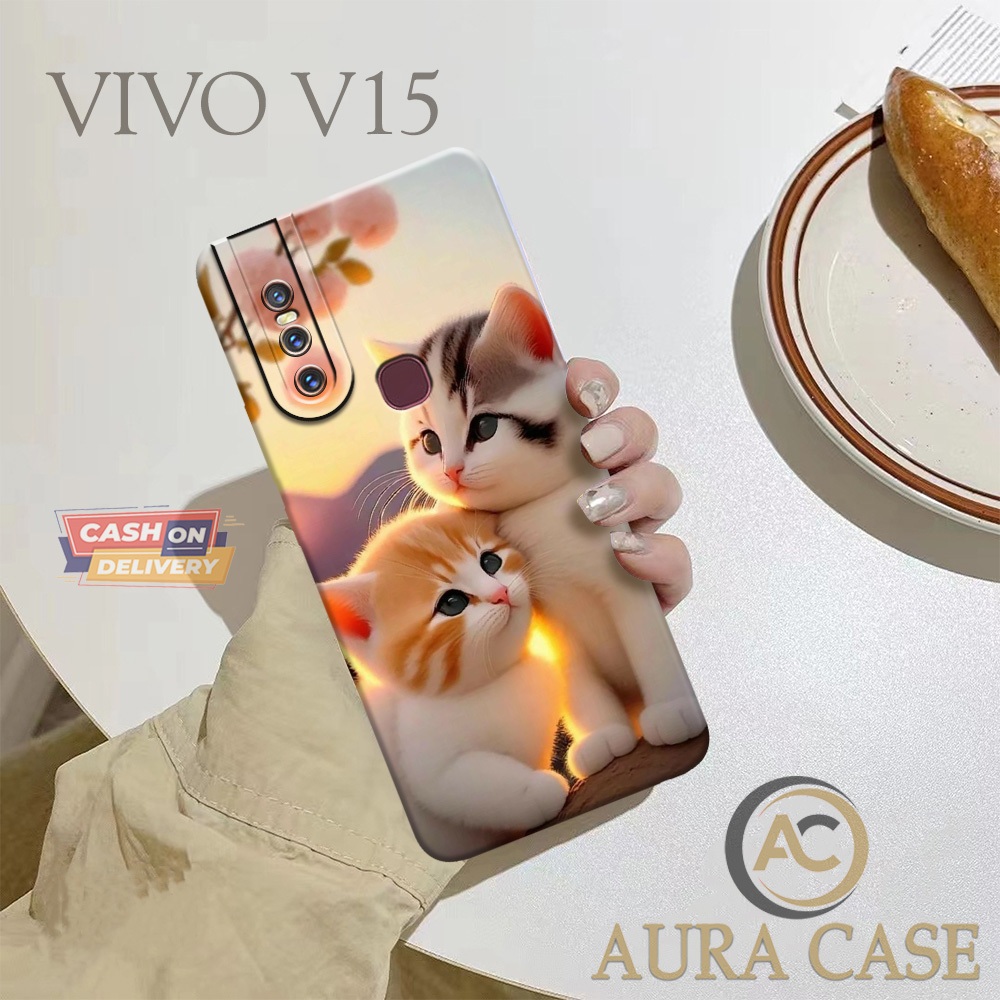 Case VIVO V15 Terbaru - Fashion Case KUCING LUCU - Casing Hp VIVO V15 Terbaru - Kesing VIVO V15 Terb