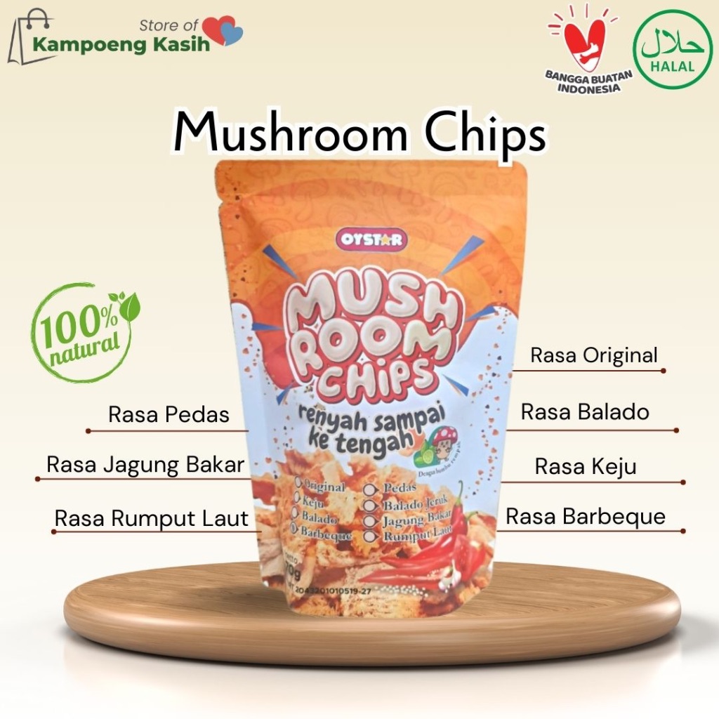 

Mushroom Chips / Kripik Sehat Jamur Tiram