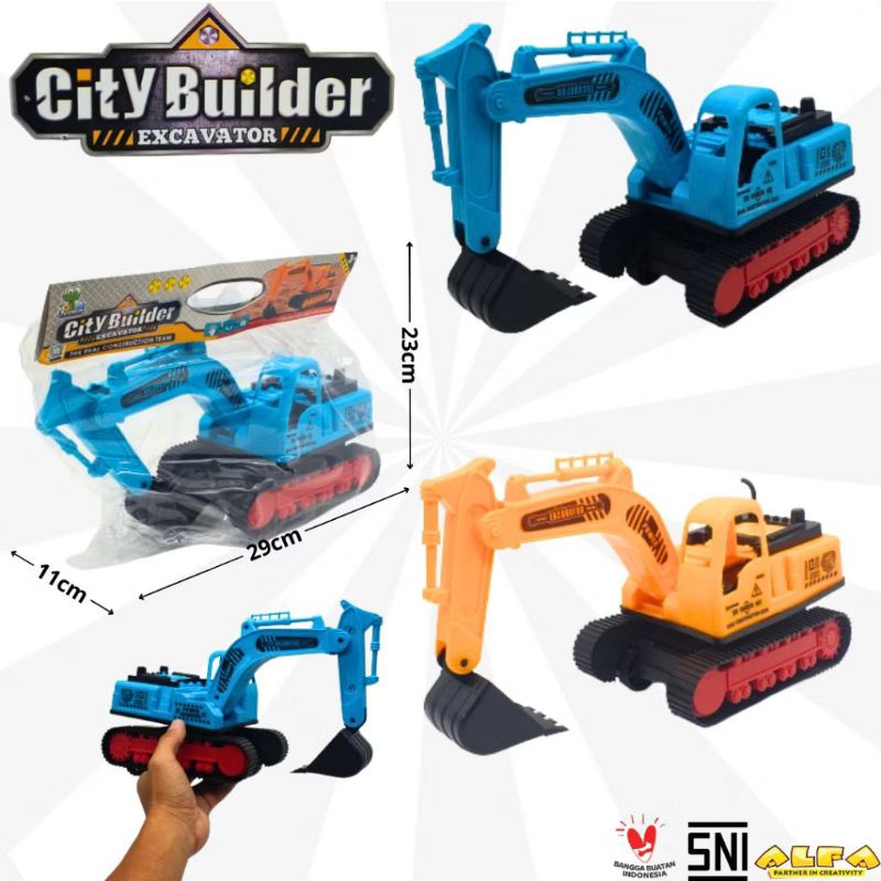 Mainan Anak Bego Excavator/ Mainan Konstruksi Bego Kemasan Kantong OCT 6128