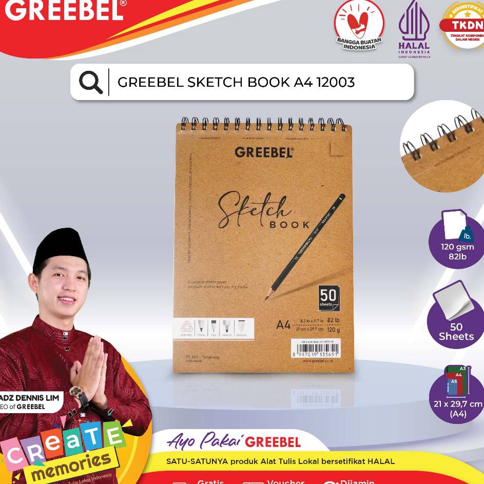 

FLASH GREEBEL SKETCHBOOK A4 123 Buku Gambar Sketsa Drawing Book