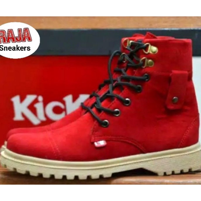 Kilat COD SEPATU BOOTS WANITA MUSIM HUJAN SEPATU WANITA KOREA KICKERS DOCKMART SEPATU WANITA