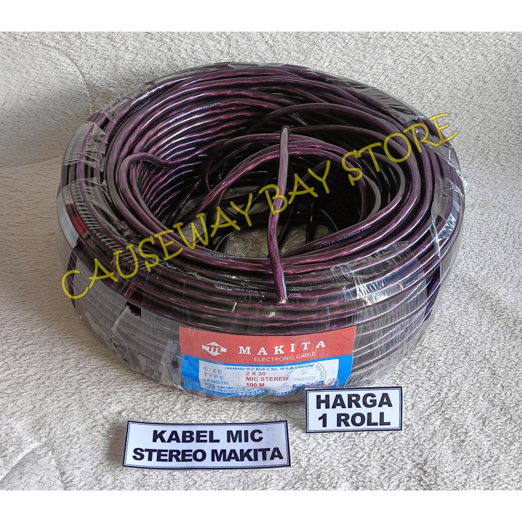 KABEL MIC STEREO 1 ROLL (100M) MAKITA