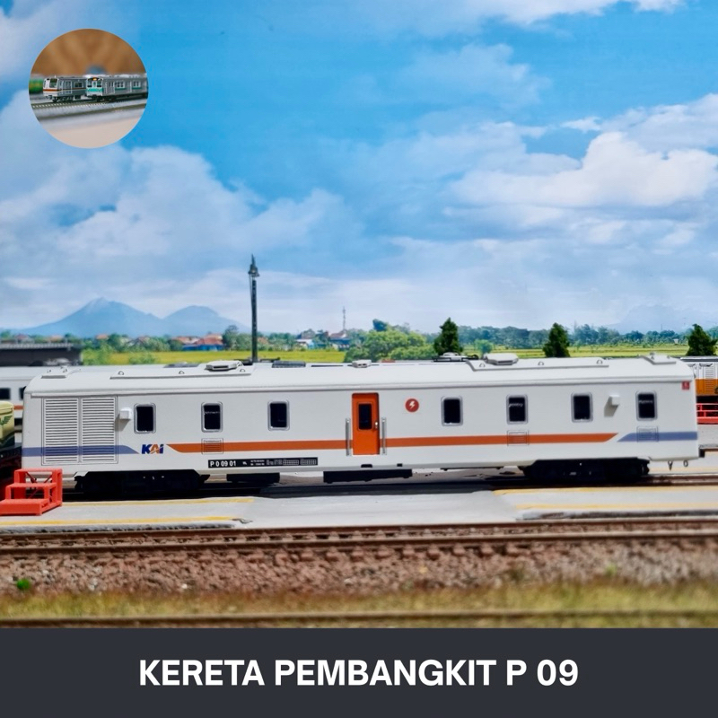Miniatur kereta api gerbong pembangkit 09 skala HO