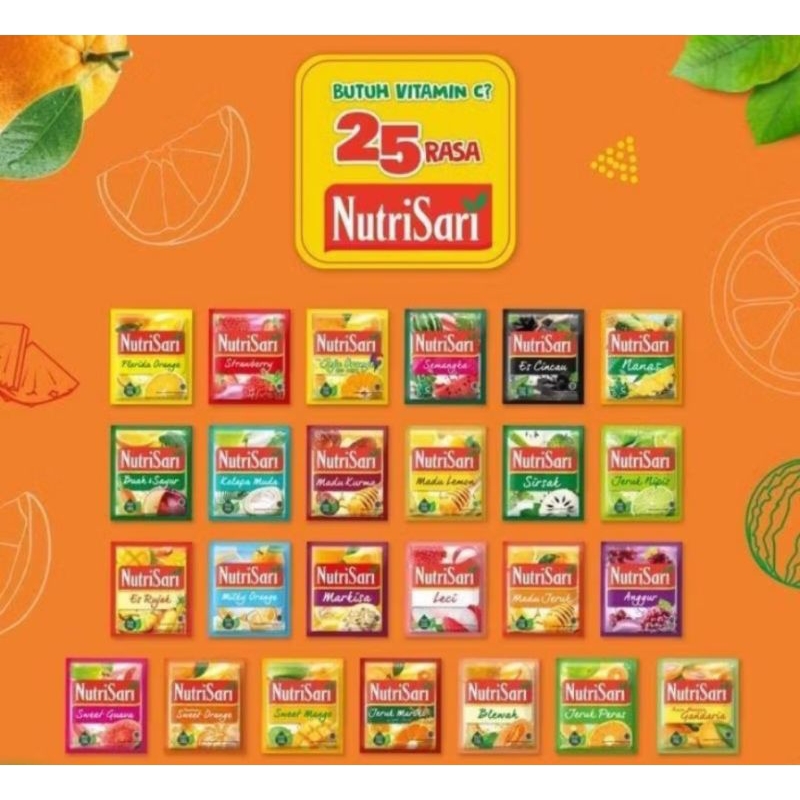 

NUTRISI SARI banyak pilihan rasa 1pak 40 saser minuman banyak vitamin