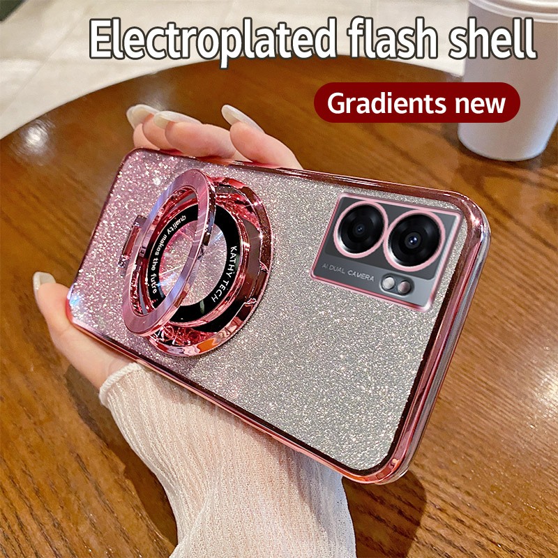 HP Soft Case OPPO A77s Casing Silikon Untuk OPPO CPH2473 A 77s OPPOA77s 4G Casing berkilau Berlapis 