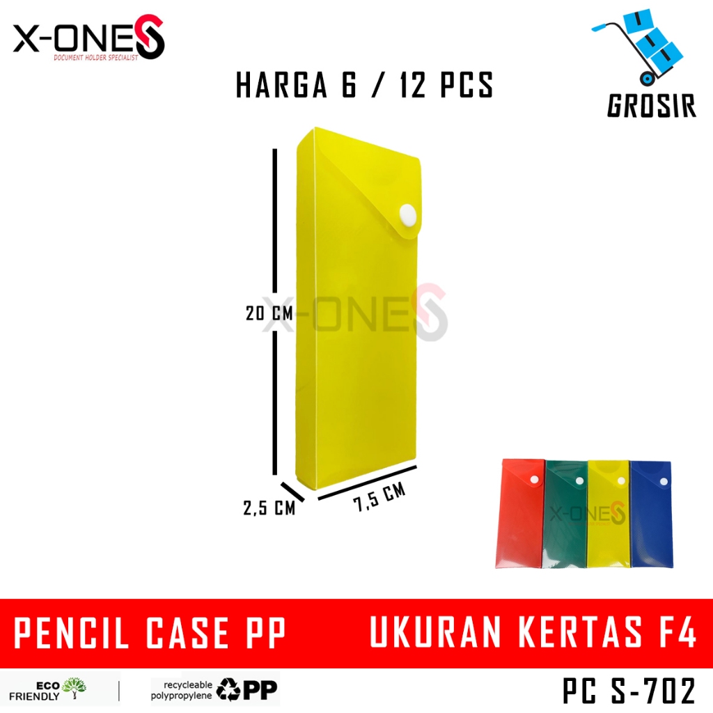 

X-ONE KOTAK PENSIL MURAH PENCIL CASE KANCING MOTIF GARIS S-702LM