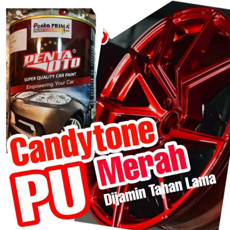 Cat Merah Candy Red PU Gloss Penta Oto PC030 Candy tone Original Cat Pu Sepeda Motor Mobil 200gr