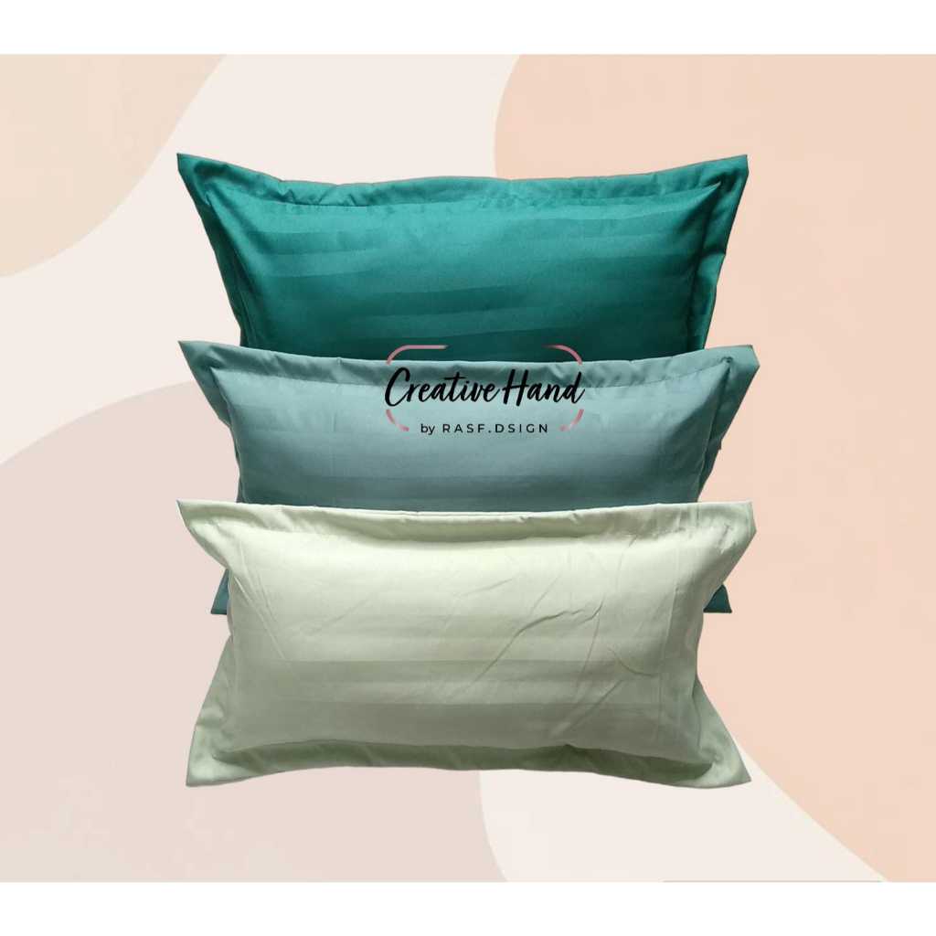 sarung bantal frame 30x50 / 35x55 / 30x60 / 40x60 / 50x70 motif garis-garis