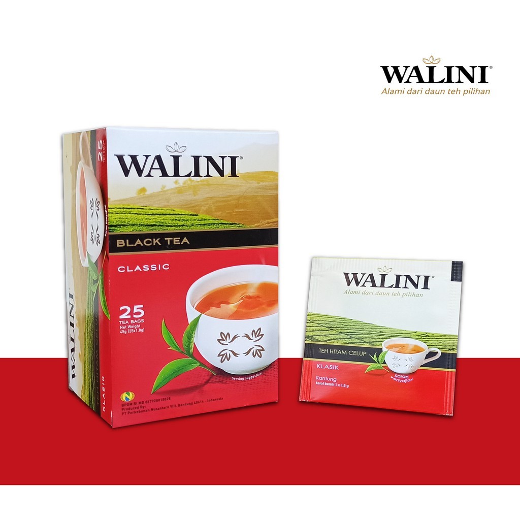 

WALINI BLACK TEA JASMINE ISI 25 BAG TEH CELUP PREMIUM CLASSIC