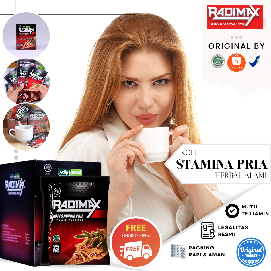 (PRIVASI AMAN) Coffee RADIMAX Kopi Herbal Stamina Pria Dewasa Kuat Dan Tahan Lama Tanpa Efek Samping