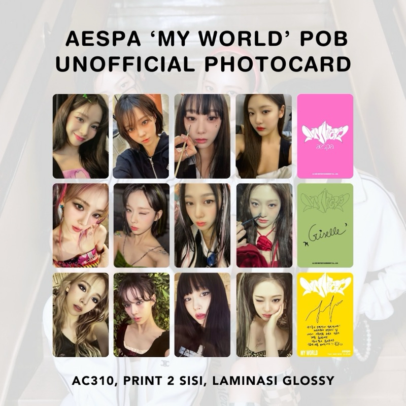 POB AESPA ‘MY WORLD’ Unofficial Photocard Intro Poster Tabloid SMini Zine Spicy US Exclusive Target 