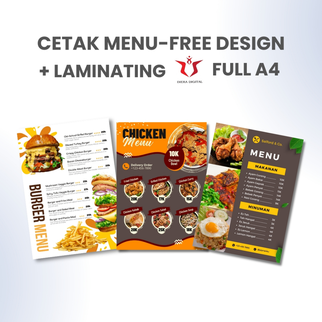 

CETAK DAFTAR MENU MAKANAN MINUMAN | CUSTOM DAFTAR MENU A4 -dieradigital