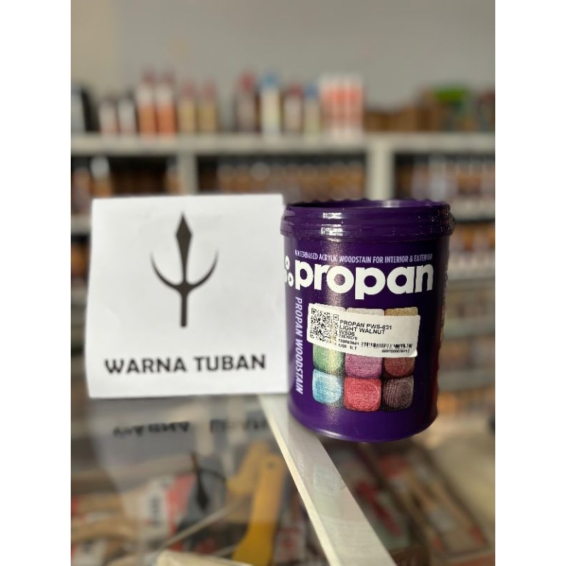 Propan Woodstain PWS 631 VC Light Walnut W 506 1 Liter // Politur Kayu Propan W 506 Light Walnut 1 L