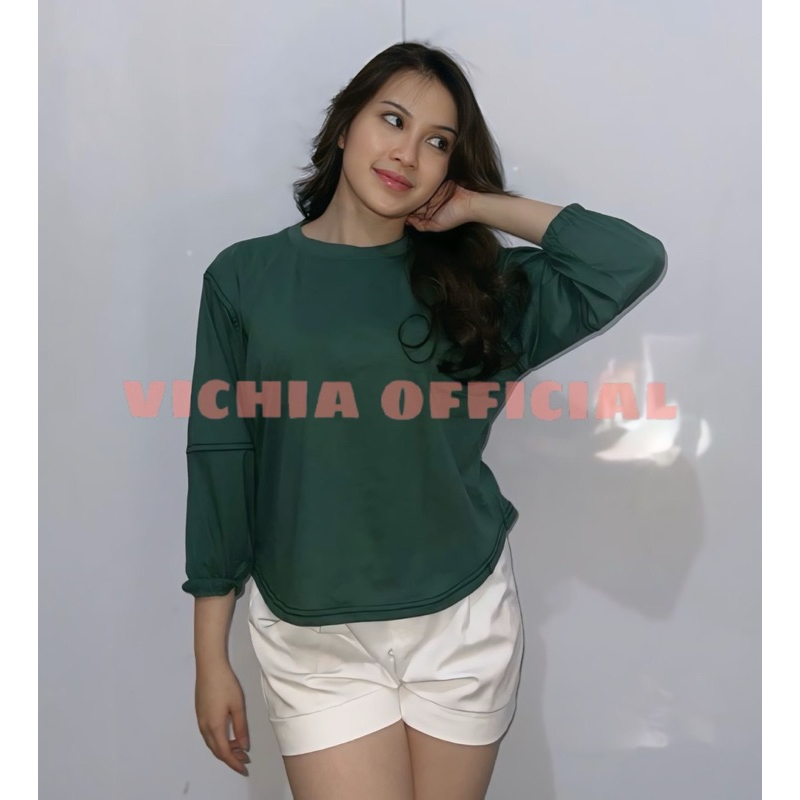 VIICHIAA atasan lengan balon Alensha / blouse tangan balon / kaos wanita