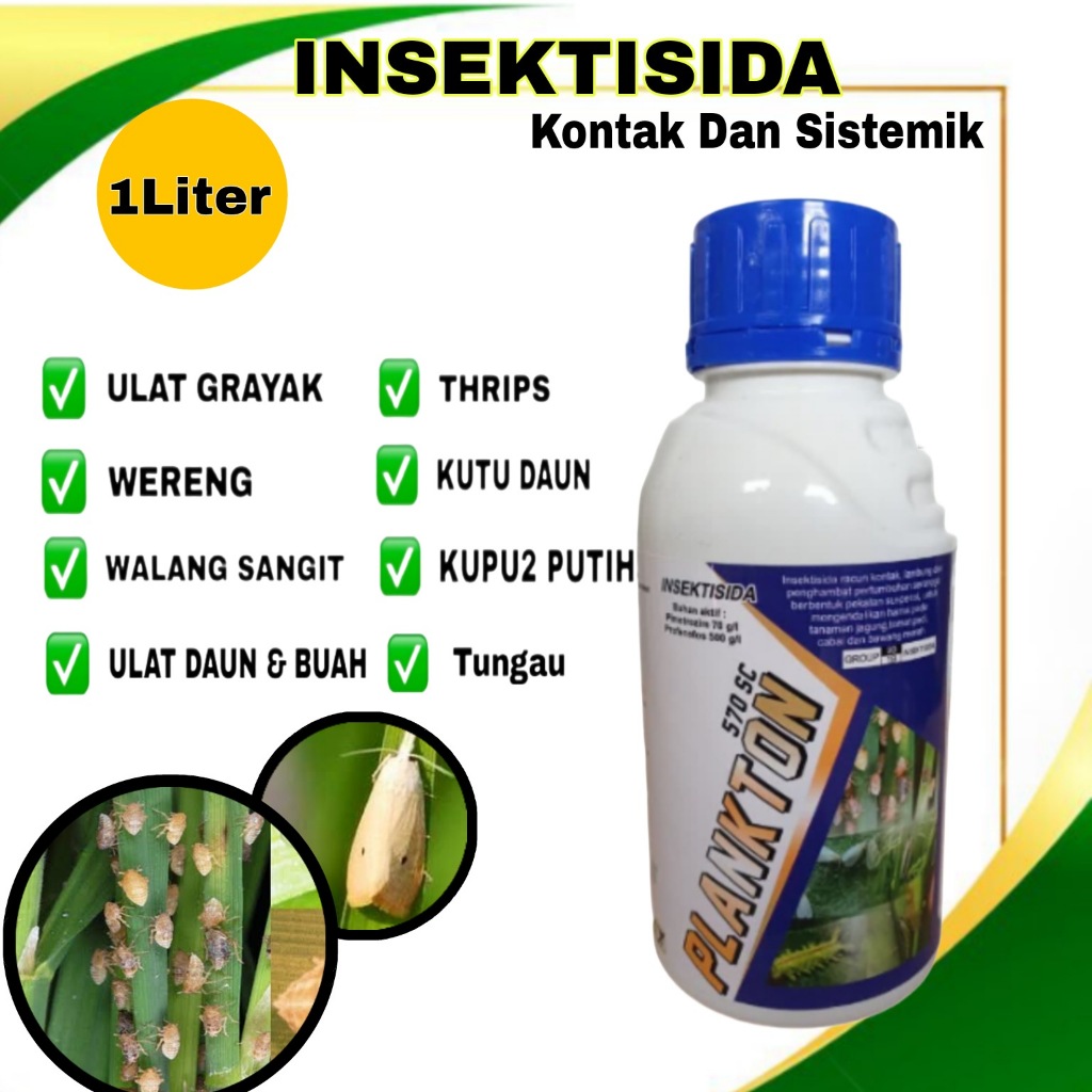 Plankton 1Liter Promo Grosir Obat Hama insektisida Ampuh Tanaman Padi Cabai Tani
