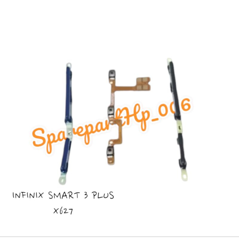 TOMBOL SET + FLEXIBLE ON OFF VOLUME INFINIX SMART 3 PLUSS X627 + TOMBOL LUAR SET ORI