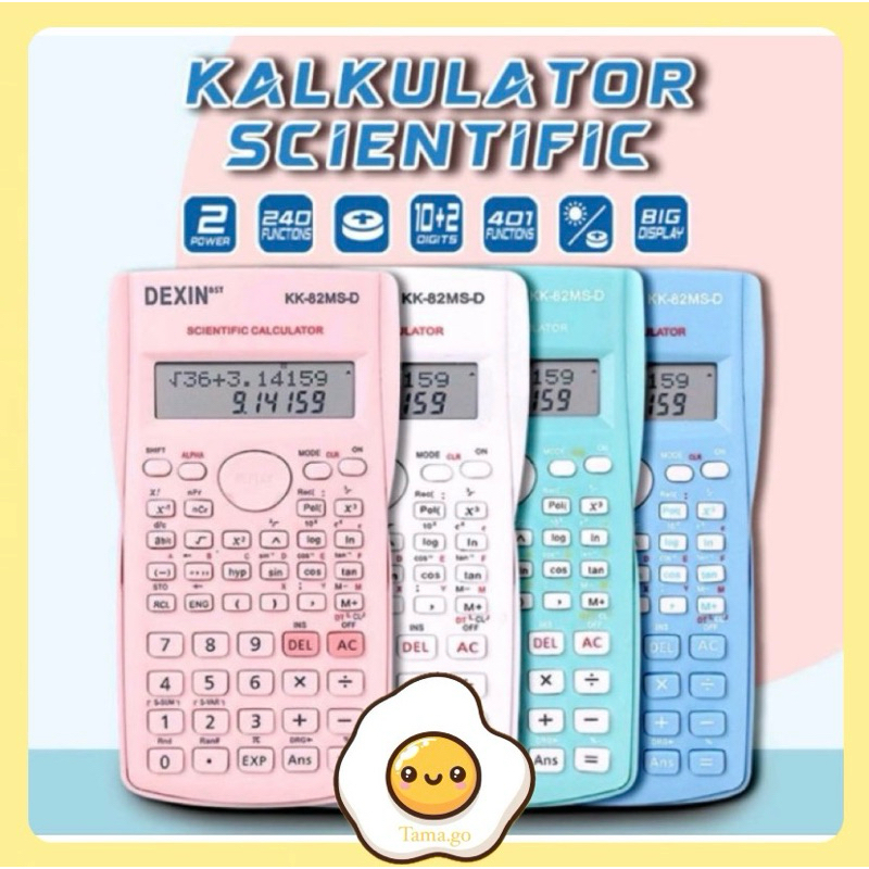 

Kalkulator Ilmiah 240 Fungsi/Kalkulator Scientific/Kalkulator Sains/Kalkulator Sekolah/Kalkulator Pilihan Warna Pastel