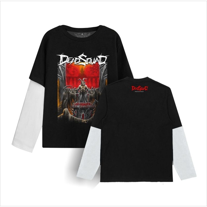 kaos panjang DOUBLE LAYER DEADSQUAD original distro - kaos panjang LONG SLEEVE band metal DEADSQUAD 