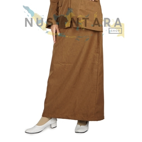 ROK PNS WANITA KHAKI TUA DAN KHAKI MUDA