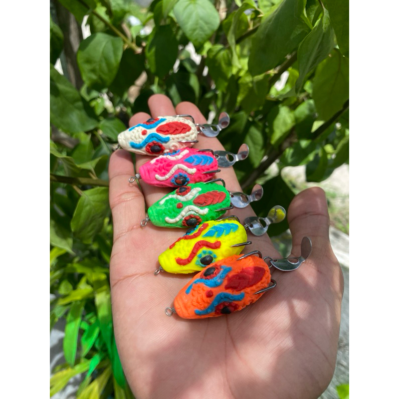 Soft frog 3D rasa jaws 4cm terbaru umpan pancing ikan gabus/toman murah