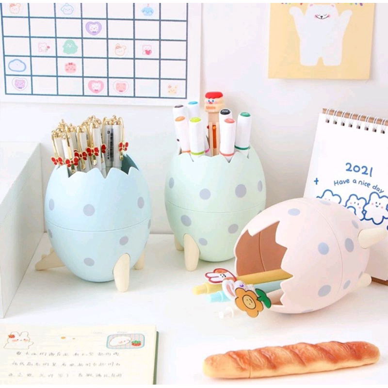 

My Stationery Tempat Penyimpanan Pulpen Pensil Make UP Model Telur Lucu Minimalis Murat