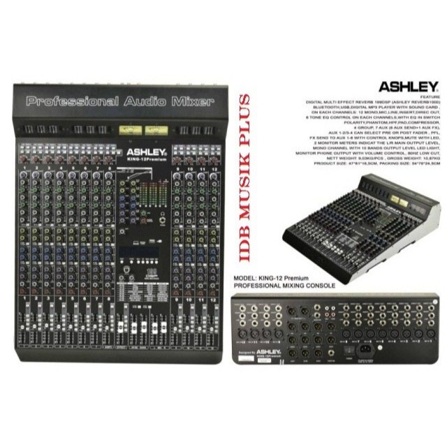 Mixer 12 Ch Ashley KING12 KING 12 Premium Original