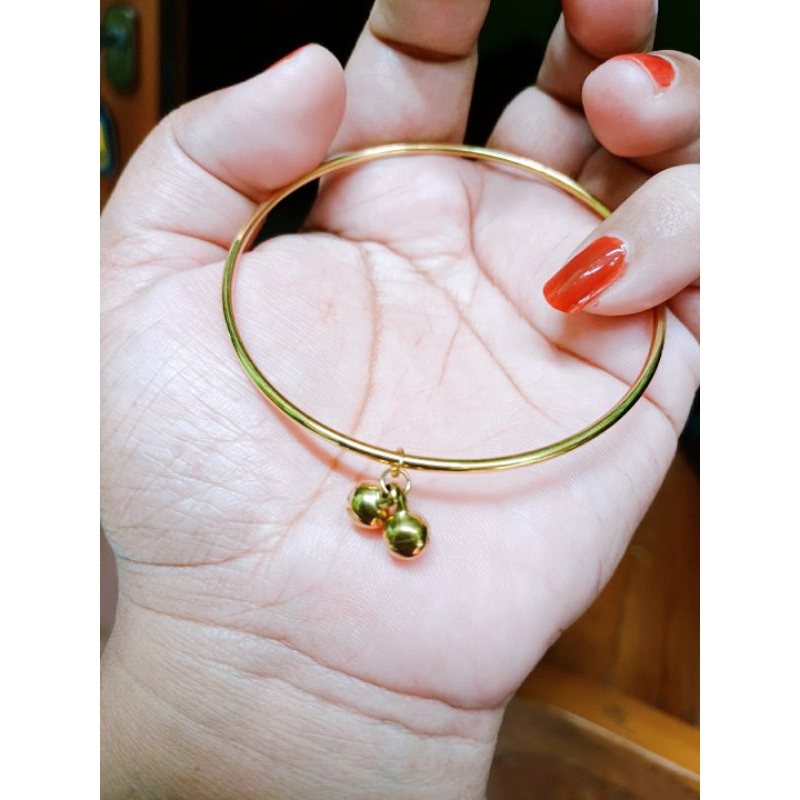 gelang babgle bulat polos titanium