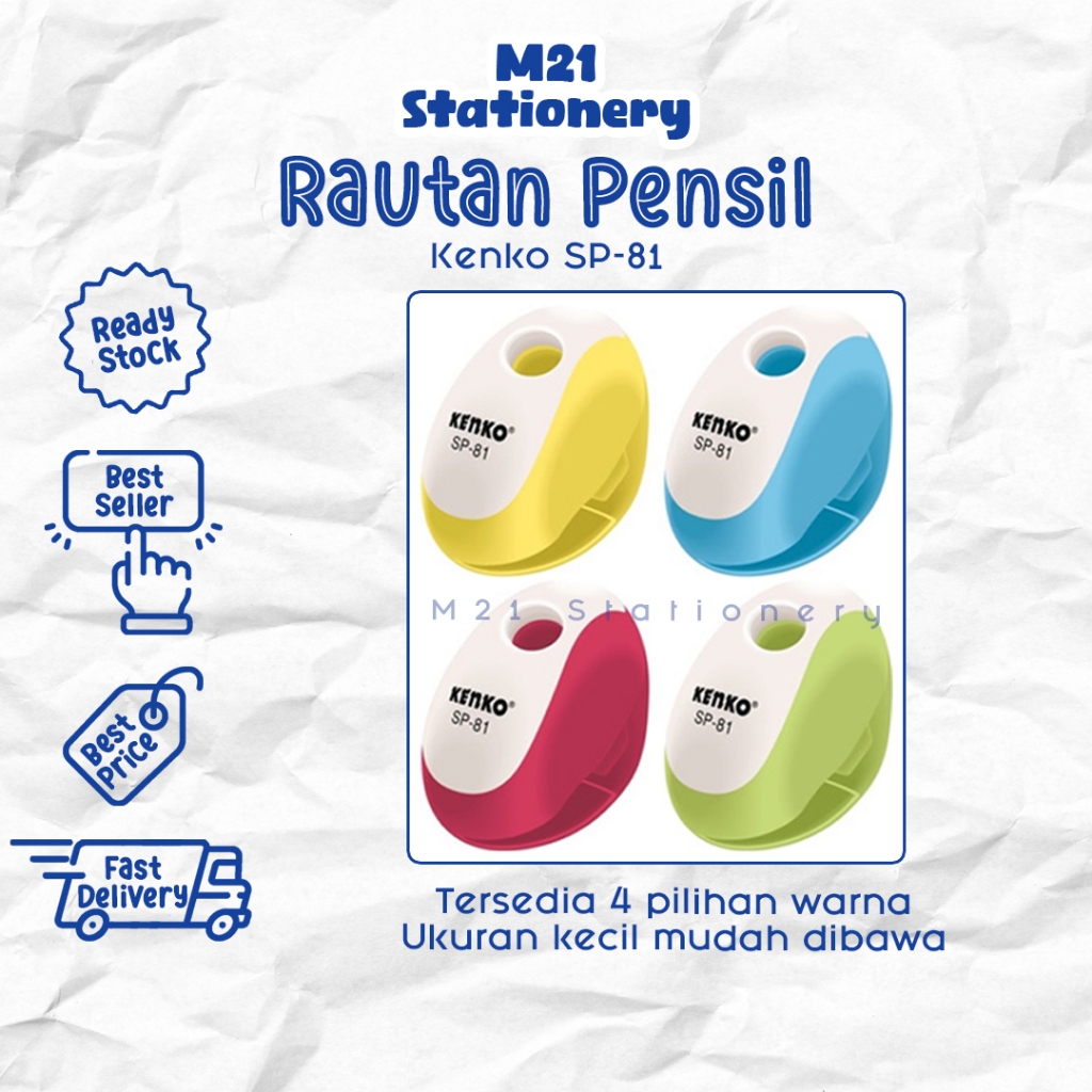 

(1 PCS) RAUTAN PENSIL KENKO SP-81 / WARNA RANDOM RAUTAN PENSIL KECIL 1 LUBANG SERUTAN MANUAL PENCIL SHARPENER ALAT TULIS KANTOR LENGKAP MURAH ATK SEKOLAH KULIAH KAMPUS M21 STATIONERY JOGJA