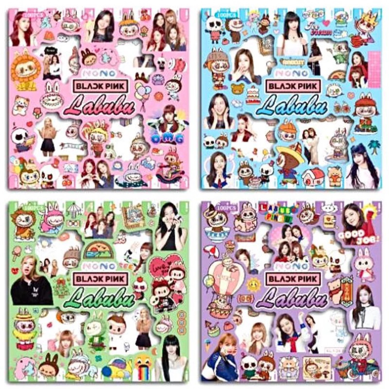 

Stiker Viral Labubu Black Pink Blackpink 100 lembar Aesthetic Sticker Souvenir