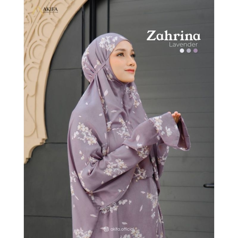 ZAHRINA - AKIFA - PRAYER SET - MUKENA ADEM - MUKENA TERUSAN - WARNA LAVENDER
