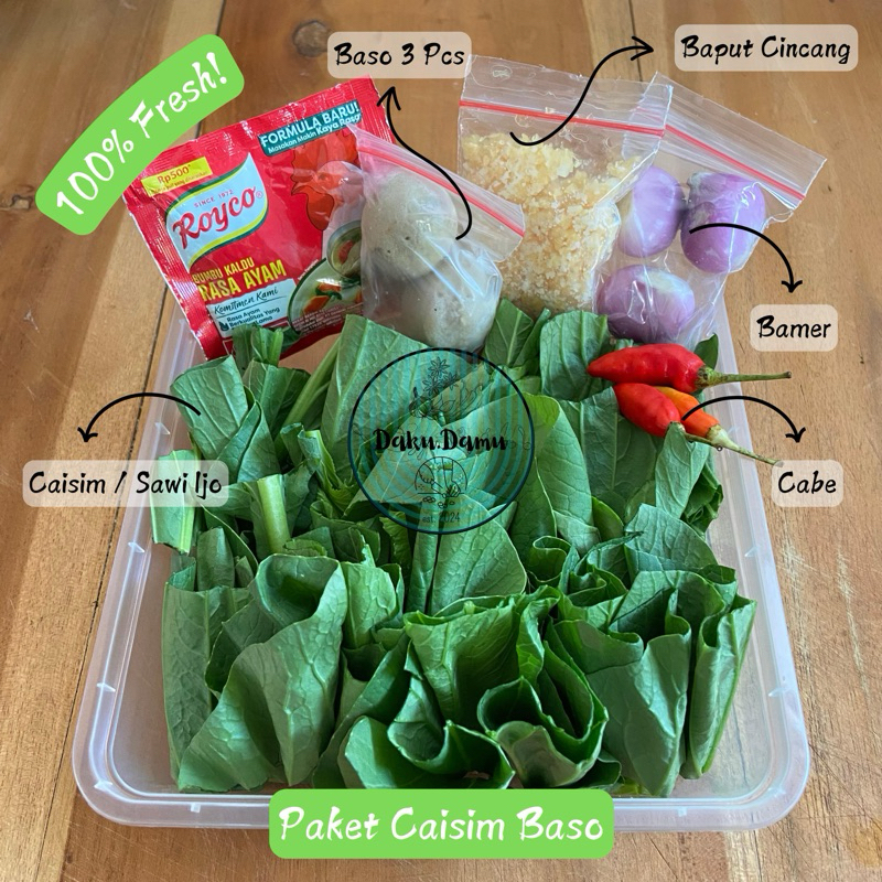 

KIRIM INSTANT/SAMEDAY Food Prep Paket Caisim / Sawi Ijo Baso Bonus Royco