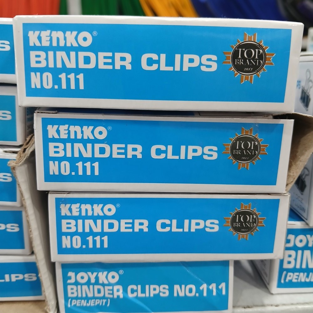 

Binder Clips merk KENKO Penjepit Kertas Klip Binder berbagai varian ukuran