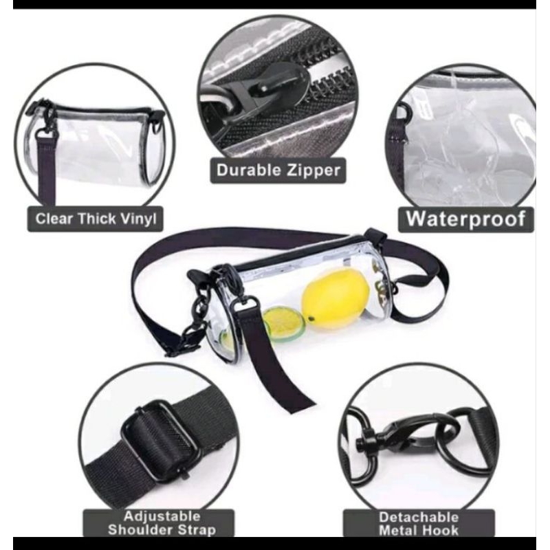 kojo's bag-tas konser selempang pria/wanita PVC transparan mika plastik
